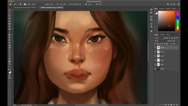 Portrait Speed Painting | Pine смотреть онлайн