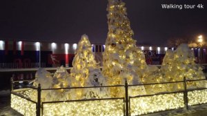 Gorky park Moscow christmas snow Moscow winter walk Moscow new year decorations Moscow new year 202