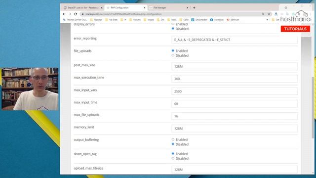 How to change PHP configuration settings manually for addon domains at StackCP dashboard - HostMari