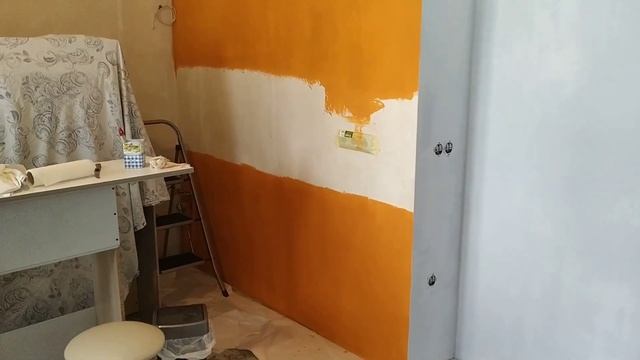 ВСЕ в КУЧУ вещи, стены, кухня. КАК вам моя ОРАНЖЕВАЯ стена? #румтур в ремонте