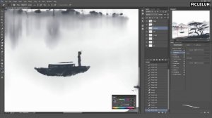 Photoshop Inktober 2018 - Chinese Ink Wash Painting 水墨畫