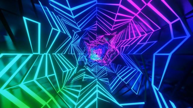 Abstract Background Video 4k Metallic Color Changing Tunnel VJ LOOP NEON Satisfying Calm Wallpaper