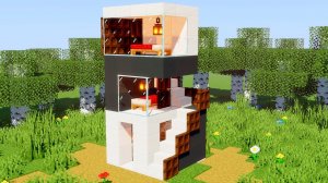 КАК ПОСТРОИТЬ МАЛЕНЬКИЙ ХАЙ-ТЕК ДОМ 4 НА 4 ДЛЯ ДРУЗЕЙ В МАЙНКРАФТ!