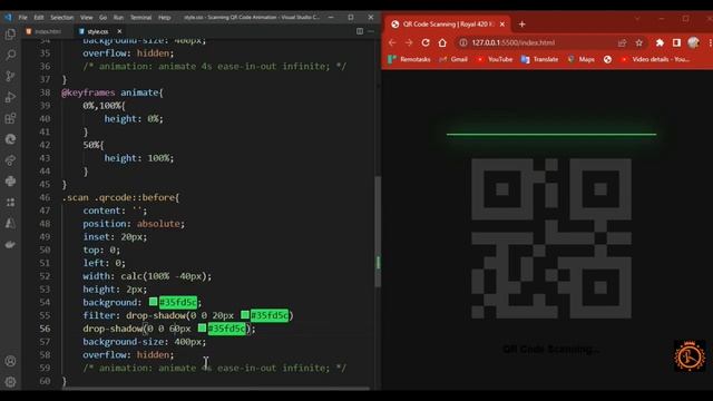 CSS QR Code Scanner Animation Effects смотреть онлайн