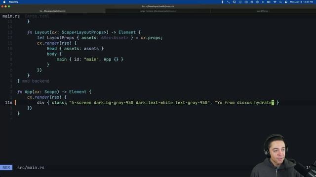 hooking up dioxus web to dioxus ssr | rust, axum, dioxus, sqlite in prod смотреть онлайн