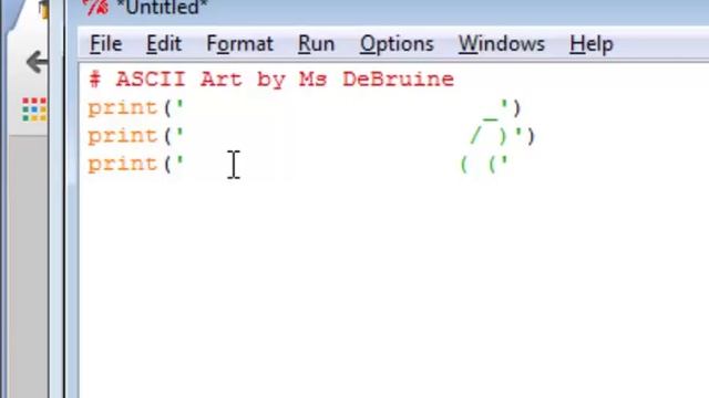 ASCII Art Cat in Python 3 смотреть онлайн