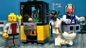 Внучек и Granny Строят из LEGO / Анимация / Гостиная, Ванная комната, Игровой Автомат