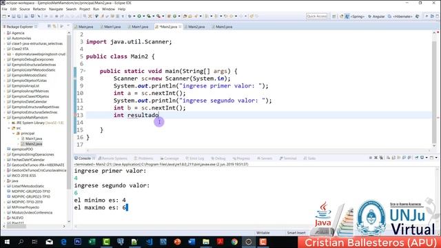 Math calculo del min max absoluto potencia y raiz en JAVA PRACTICA UNJU VIRTUAL смотреть онлайн
