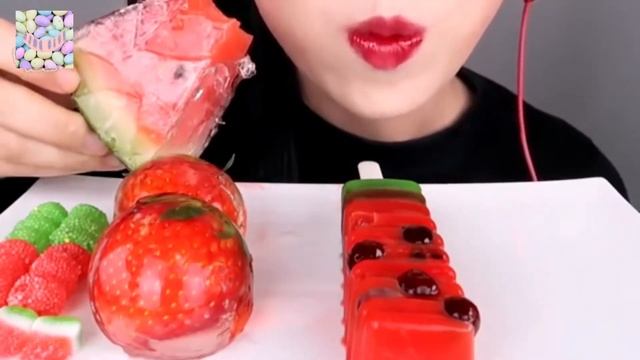 Арбузный желейный батончик, Water Drop Mochi, Арбузный Tang Furu Кулинарный ЦВЕТ ЕДЯЩАЯ МУКБАНГ смотреть онлайн