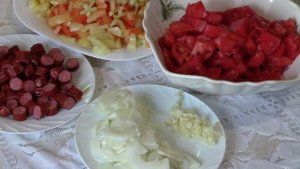 Лечо с колбасками. Просто, быстро и очень вкусно!