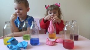 Опыты для детей Эксперименты  Надуваем шарики при помощи соды и уксуса
