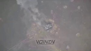 Поражение Т-64БВ модифицированным дроном-камикадзе Ланцет