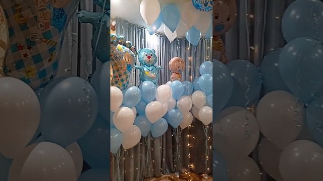 100 шариков на выписку малыша из роддома. Муж радует жену с рождением сына. @23shara смотреть онлайн