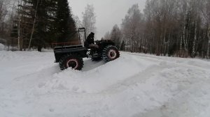 Подъем на снежный бугор (январь 2024)