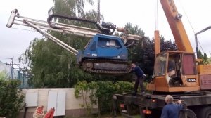 Доставка малогабаритной буровой установки через забор