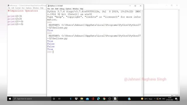 Comparison Operators in Python || Comparison operators in Telugu #python #pythonprogramming