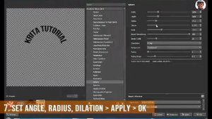 Krita Tutorial, Curved Text