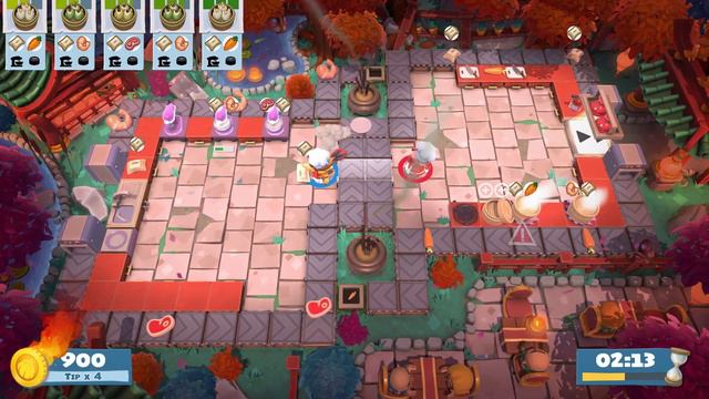 Overcooked 2. Chinese New Year. Level 1-5. 4 Stars. 2 Player Co-op смотреть онлайн