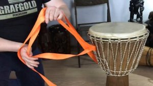 Как подвязывать ремень для  Djembe  Джембе !