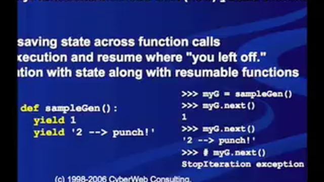 Intro to Python Generators (5-min lecture) смотреть онлайн
