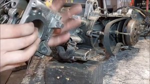 Yamaha GEAR 4t Замена коленвала А314Е A314E ИНЖЕКТОР