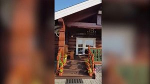Настоящий норвежский дом из лафета под ключ, дом из бревна, дом из кедра, рубленный дом.