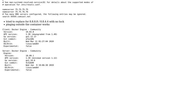 Unix & Linux: Can't resolve hostnames from cloudera quickstart docker container смотреть онлайн
