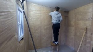 Обшивка стен и потолка гипсокартоном в котельной | Каркасная котельная | Бытовка | Сарай
