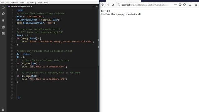 43 How to use Variable Handling Function in PHP  - PHP & MySQL Tutorial in Urdu (Basic to Advance)