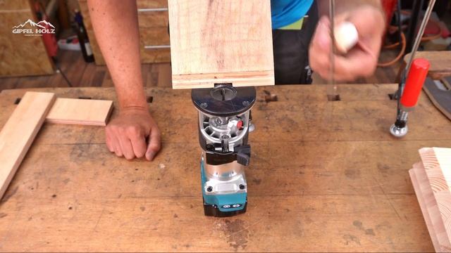 Gehrung stabil verbinden - ohne Flachdübelfräse - Gehrung versteckt verstärken - Fräs Jig Oberfräse смотреть онлайн