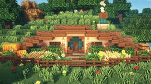 Майнкрафт | Как построить Хоббитскую нору | Дом для хоббитов | Minecraft дом в горе | Дом на холме