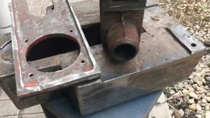 2м112 реставрация сверлильного станка- ободрал старую краску и шпаклевку