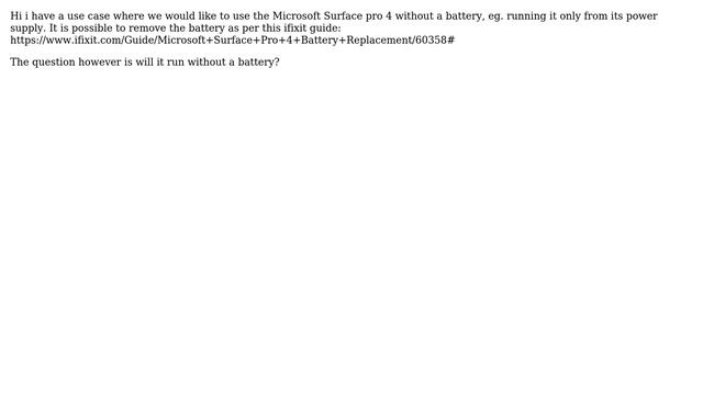 Microsoft Surface Pro 4 running without a battery смотреть онлайн