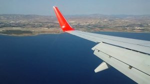 Трансаэро. Заход и посадка в аэропорту Пафос/ Transaero Approach&Landing at Paphos airport
