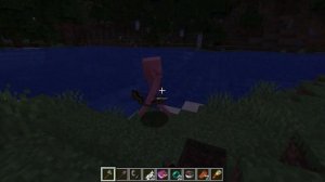 Minecraft - Hunting in River at Night