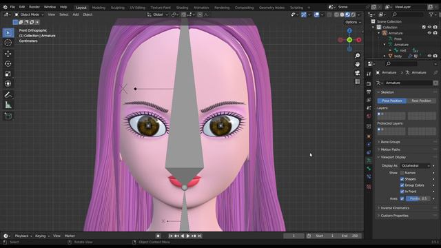 블렌더 캐릭터 애니메이션 - 셰이프 키로 깜박이는/윙크하는 눈 만들기(Blender - Blinking / Winking Eyes With Shape Key & Driver)
