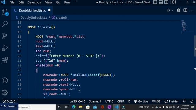 #13: Creation of Linked List with Full Code | Doubly Linked List