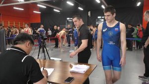 Взвешивание борцов на первенстве России 2023 в Туле.