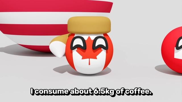 COUNTRIES SCALED BY COFFEE | Countryballs Animation