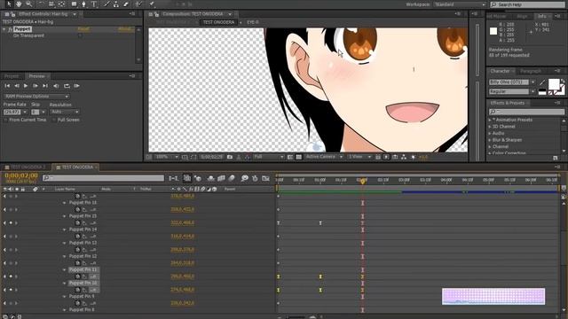 Animating 2D Anime Image in After Effect for Steam Artwork (Time Lapse) смотреть онлайн
