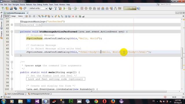 How to Customize Message and Font in Java Netbeans смотреть онлайн
