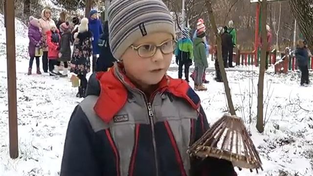Экологическая акция "Покормите птиц зимой" в Тимоховском парке г. Видное, 2015г смотреть онлайн