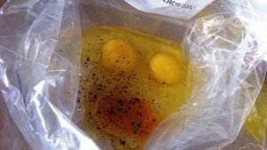 Омлет в пакете на завтрак