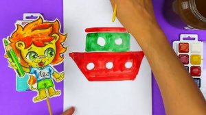 Как нарисовать ПАРОХОД урок рисования для малыша