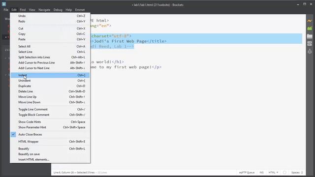 Indented Code is easier to read