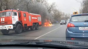 Горит авто на щелковском шоссе...15.04.16