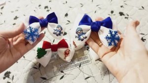Бантики новогодние с сублимацией (термокартинкой)