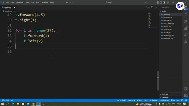 Create Apple logo using Python only | Apple - Python Programming смотреть онлайн