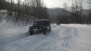 уаз патриот vs зил 131 по снегу -"Отмороженные йети"