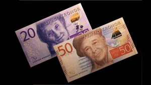 Обзор банкнот Швеции 2015 г. 20 и 50 ШВЕДСКИХ КРОН!!!